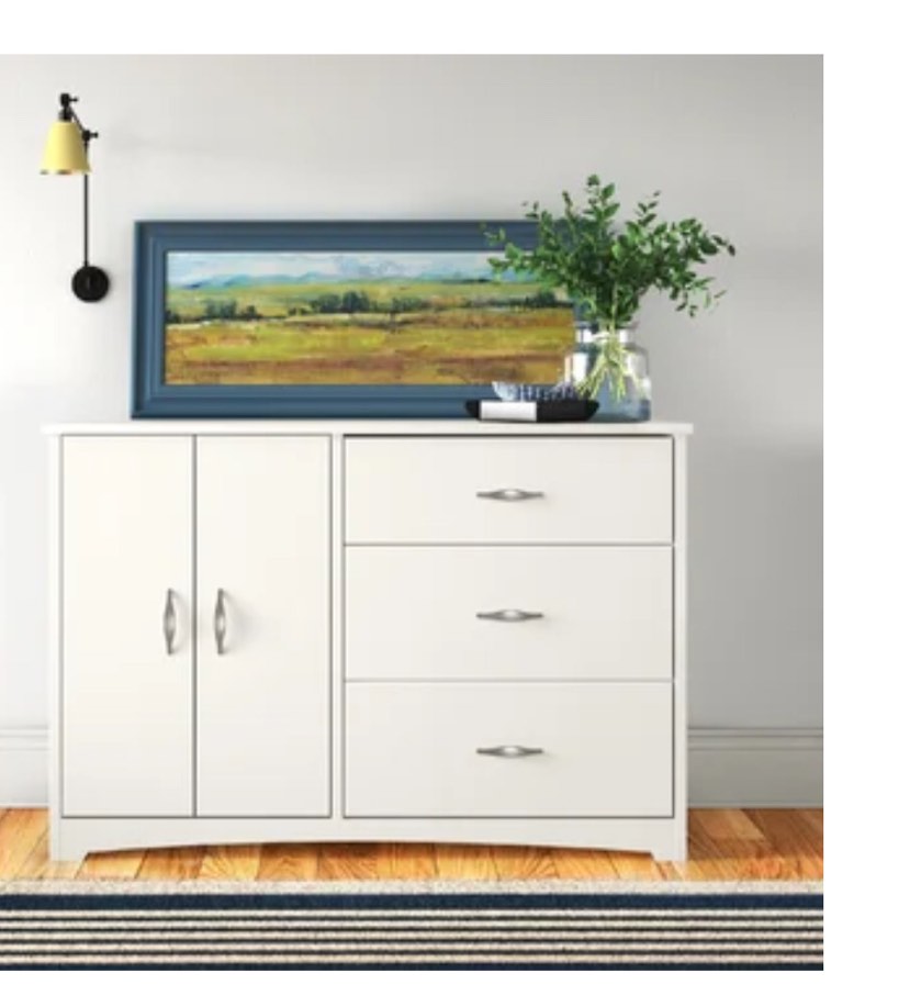 3 Drawer 42'' W Combo Dresser