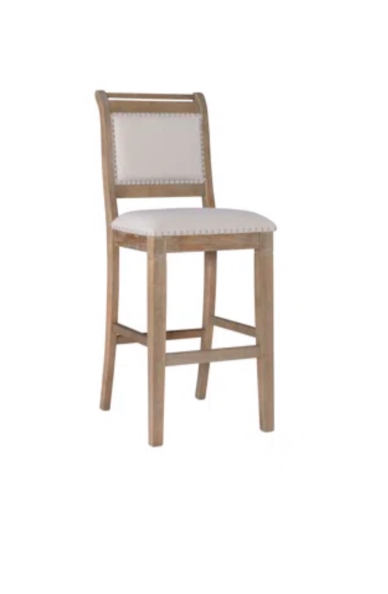 Vaili Solid Wood Upholstered Bar & Counter Stool