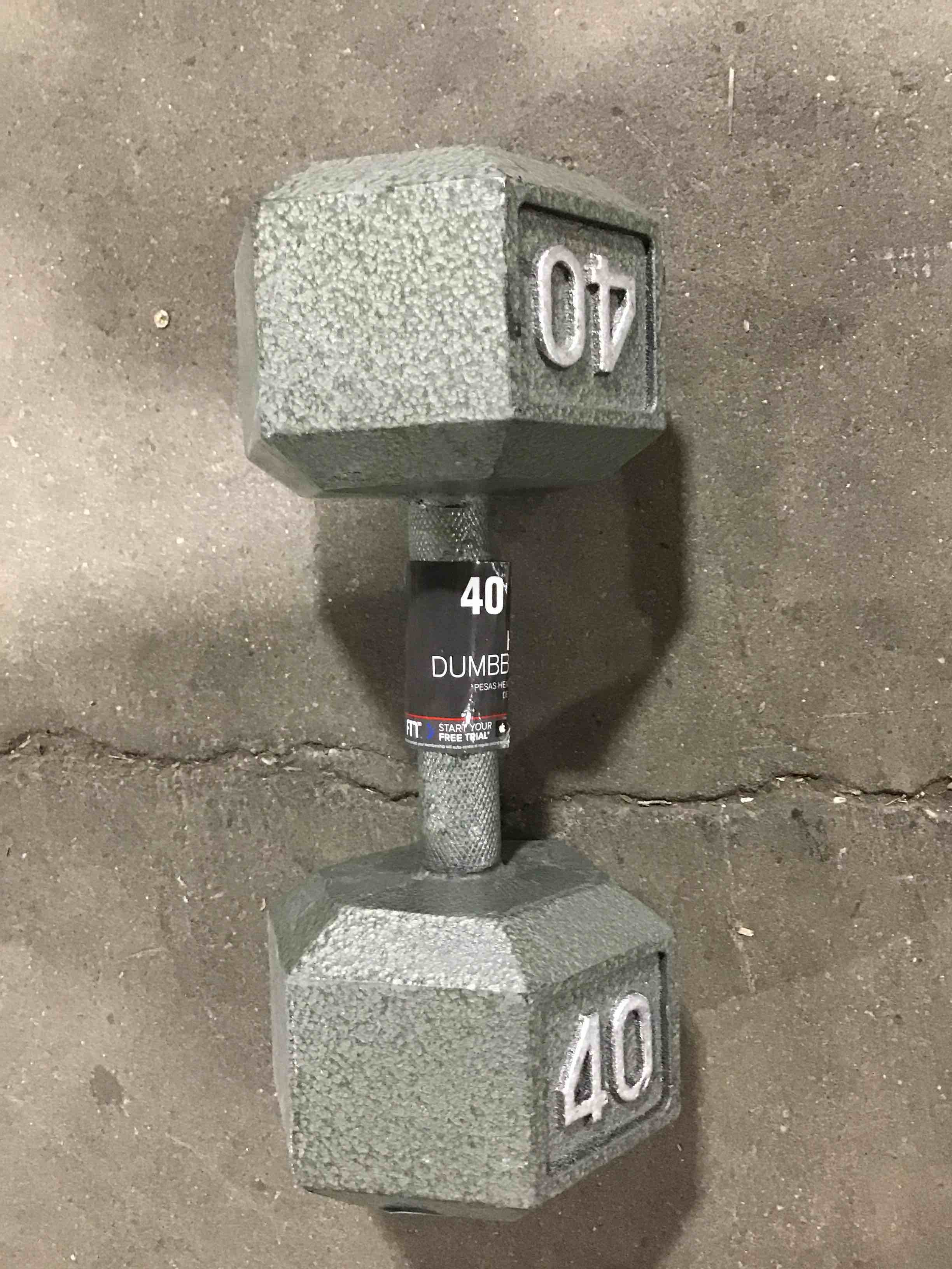 40 lbs hex dumbbell 