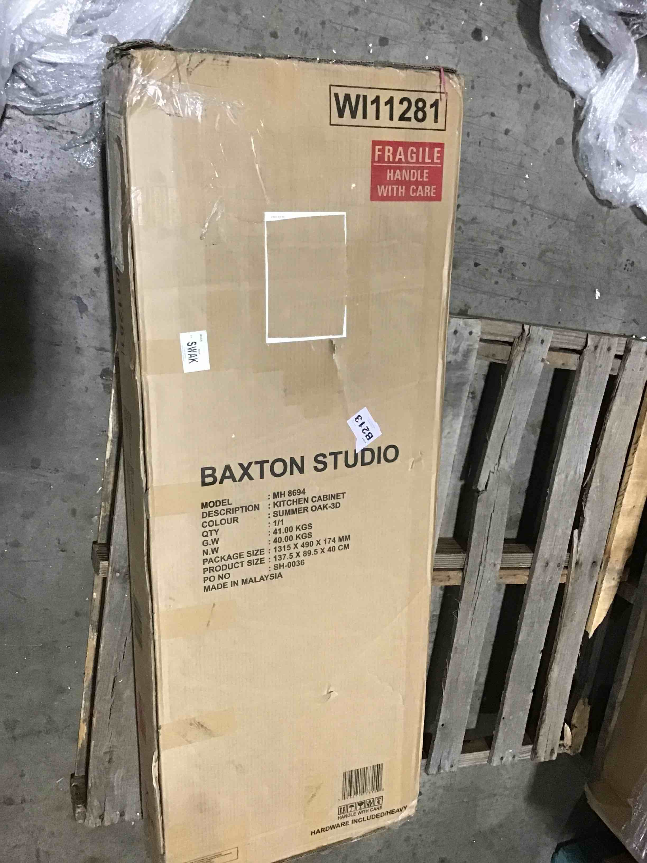 Baxton studios Summer oak kitchen cabinet MH8694