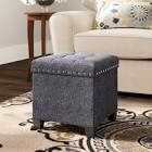 Borowski 17.5" Wide Square Storage Ottoman