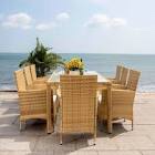 Safavieh Outdoor- PAT7704D-3-4 Hailee Dining Set&#44; Natural & White Cushion - Box 3 & 4 Of 4 ( incomplete)( Pick Up 2 Boxes )  