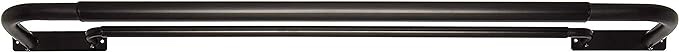 MERIVILLE Double Wraparound Blackout Curtain Rod Set - 1-inch Diameter Front Rod and 5/8-inch Diameter Back Rod, 48-84 Inch Adjustable, Black Finish