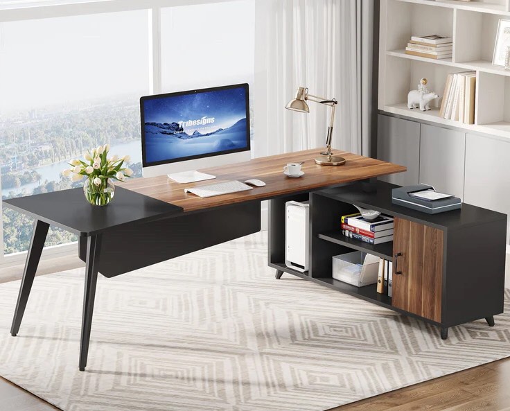 Tribesigns 78.74'' L-Shaped Executive Desk HOGA-F1692-B ( INCOMPLETE BOX B  )