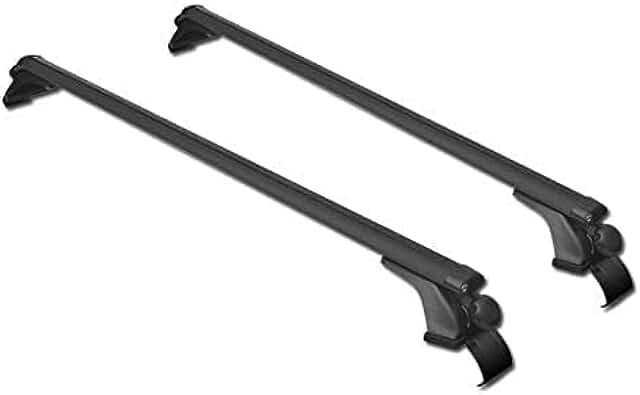 Universal Fit Black Adjustable Aluminum Window Frame Roof Rack Rail Cross Bars