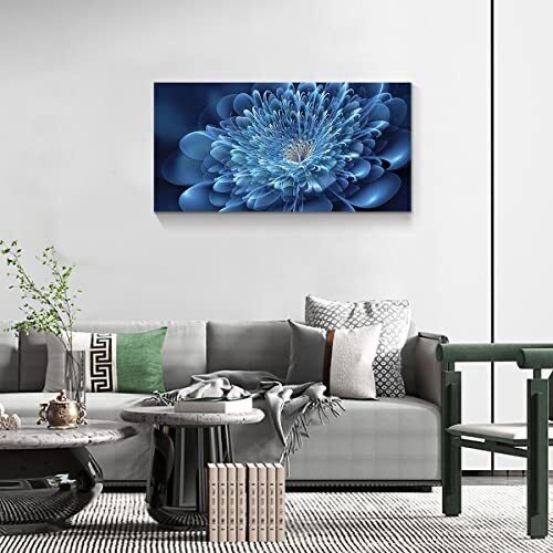 kyiyhzp - Bathroom Wall Art Blue Canvas Flower for Modern Home Living Room 