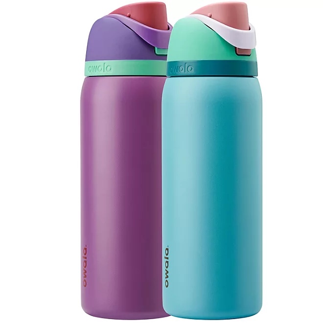 Owala FreeSip 32-oz. Stainless Steel Water Bottle + 2 Bonus Straws Combo Pack