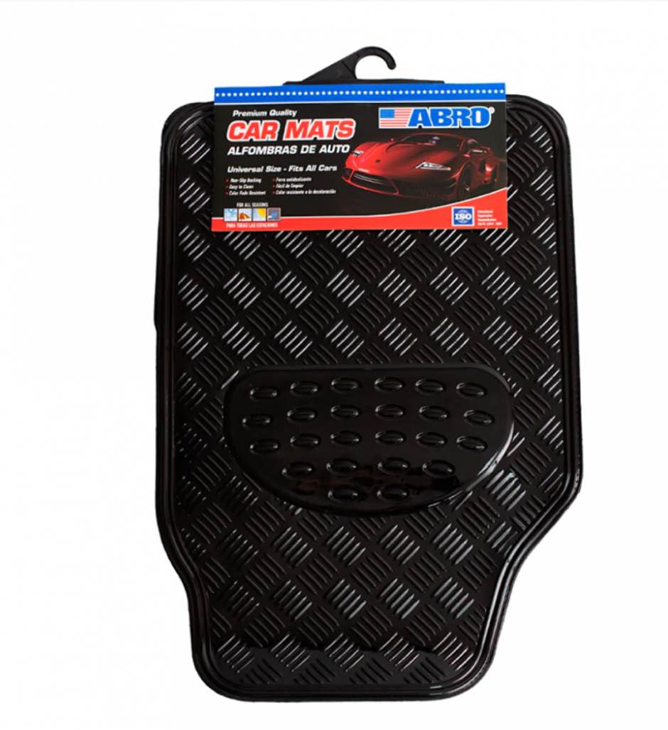 Set Alfombra Para Carro Abro Cm-7001-Blk, 4 Piezas