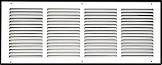 24"W x 8"H [Duct Opening Measurements] Steel Return Air Grille | Vent Cover Grill for Sidewall and Ceiling, White | Outer Dimensions: 25.75"W X 9.75"H for 24x8 Duct Opening