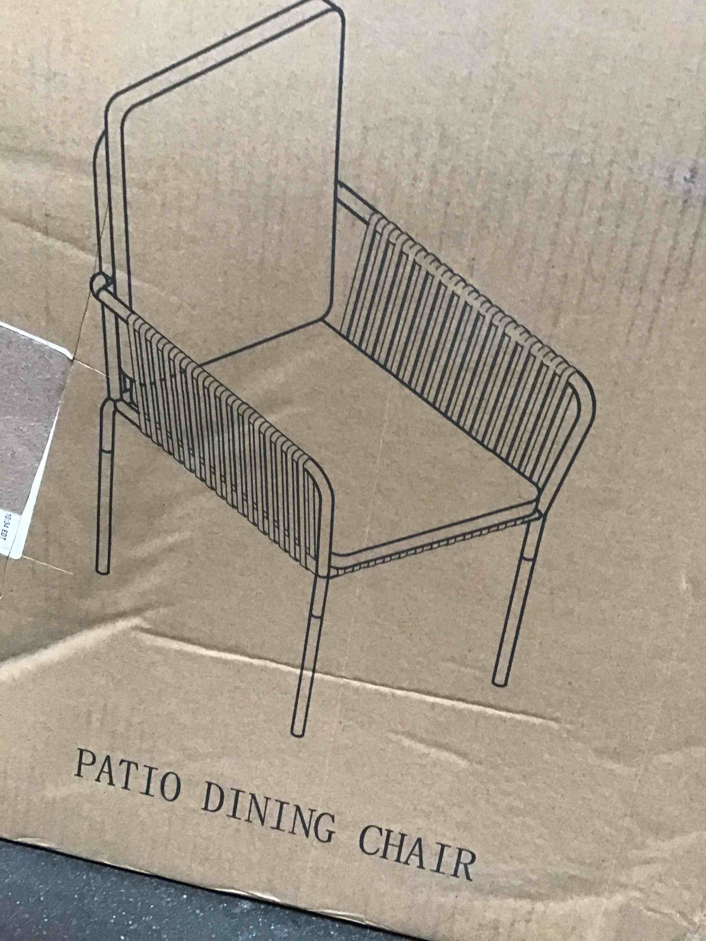 yitahome ftplpb-7004 patio dining chair gray with beige cushion set of 2