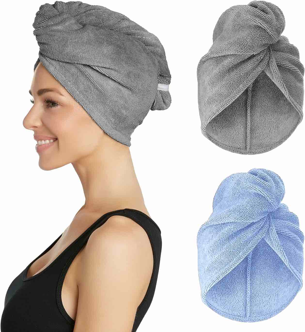 The Original Turbie Twist Microfiber Towel (Gray )