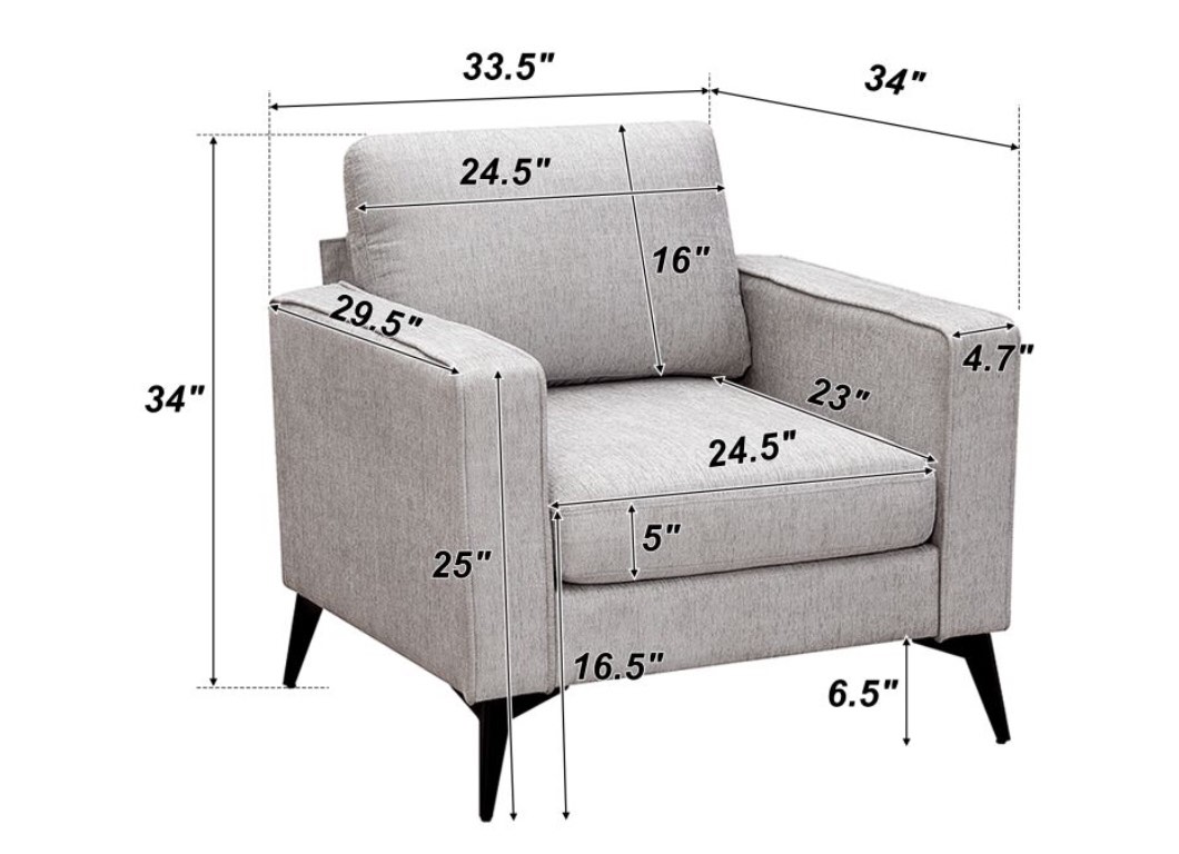 Modern 3-Piece Sofa Set GS000334AAA FedEx/UPS ( Incomplete Box 1/2 Only )