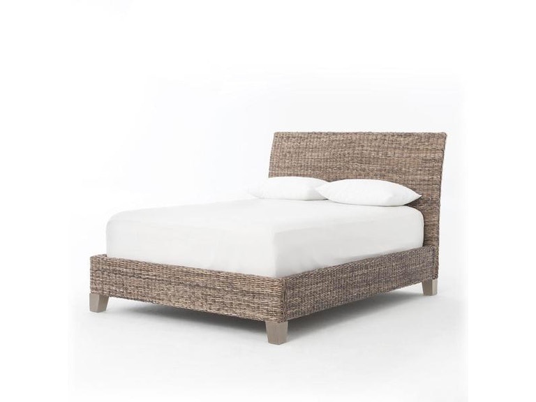 Four Hands Grass Roots Banana Leaf Bed JLAN-50K-GRY size King bed ( Incomplete Box 2/2 Only ) 