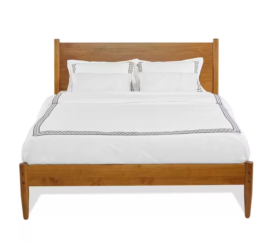 Mid-Century Castanho King Platform Bed
