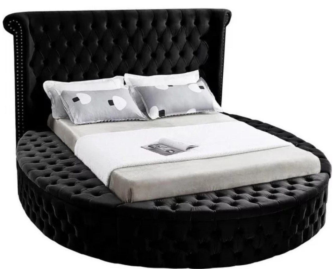 Meridian Furniture Luxus Black Velvet King Headboard