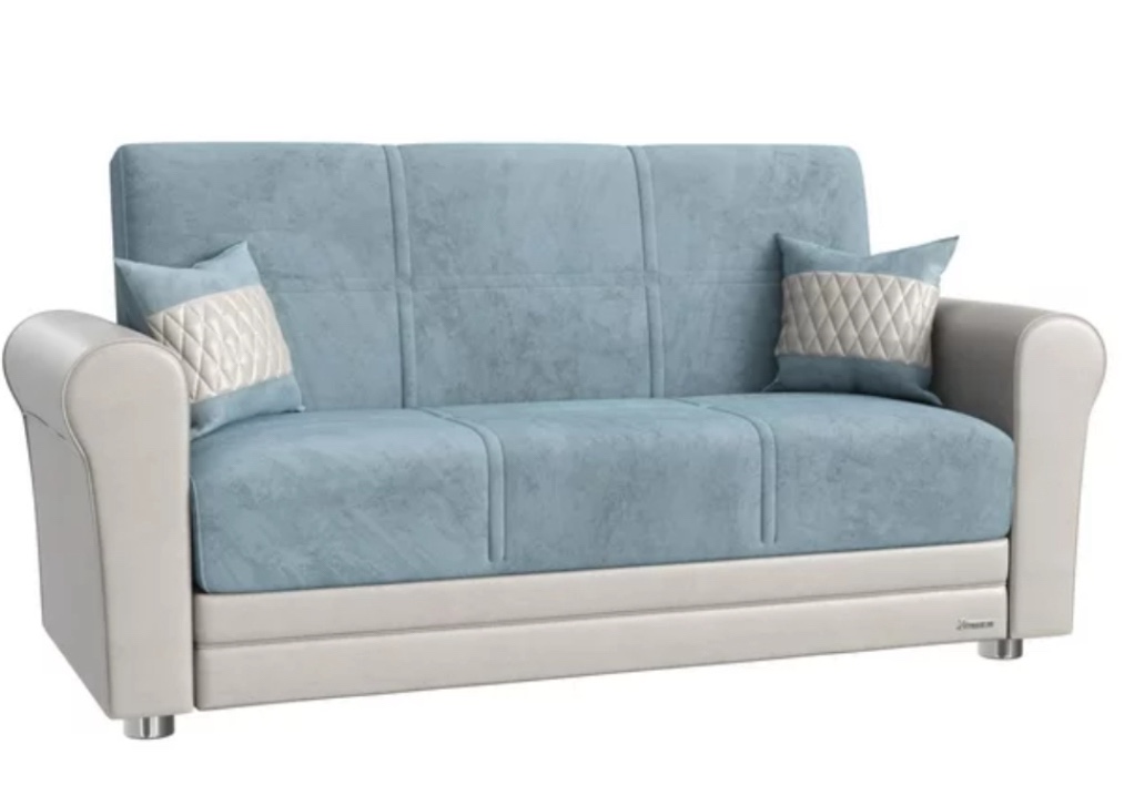 INCOMPLETE ( BOX 2 of 3 )AVALON NEW LOVESEAT SKY BLUE