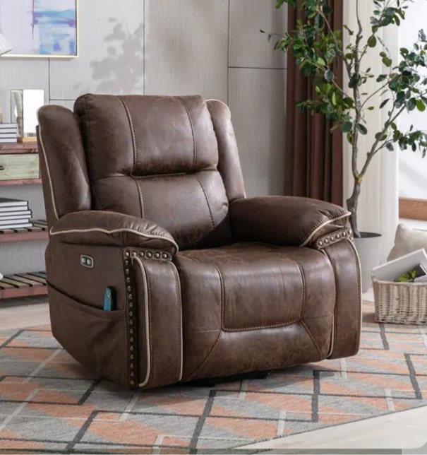 Power Lift comfortable chair with massage heating, cup holder and USB port (incomplete) box 1/3 only 