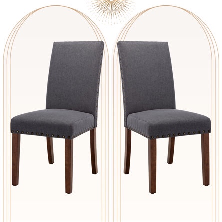 Bontrager Linen Dining Room Parsons Chair gray 