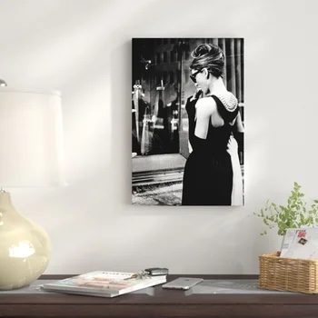 Audrey Hepburn Window Shopping I by Radio Days - Wrapped Canvas Photograph Print