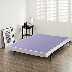 Zinus Edgar 4 Inch Wood Box Spring / Mattress Foundation / Sturdy Wood Structure / Low Profile / Easy Assembly, KING