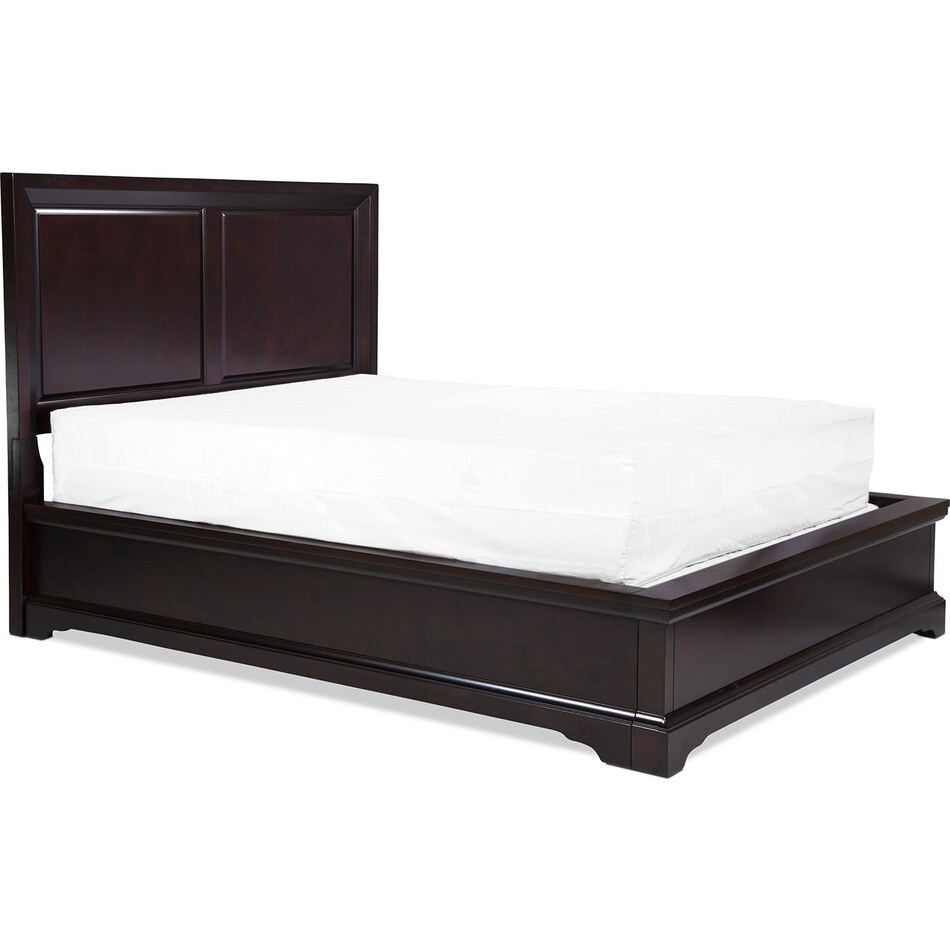 king panel headboard and footboard in merlot 