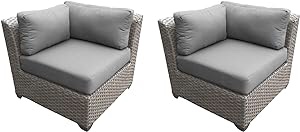 TK Classics TKC055b-CS-DB Florence Seating Outdoor Furniture, brown incomplete no cushions