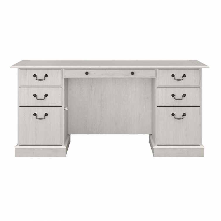Linen White Oak Antwayne 66'' Desk incomplete box 1 of 2 