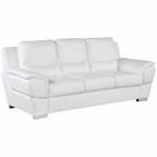 wayfair White leather 3 seat sofa (Incomplete, stock photo may be similar not exact)