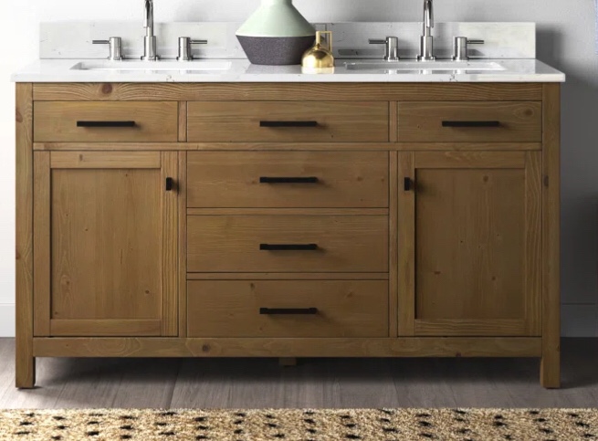 Basima 60" Double Bathroom Vanity. 
