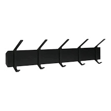 Rossmore Wood and Metal Hooks, Black 5 Hooks