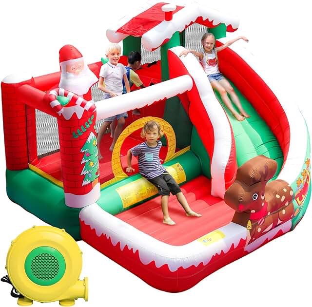air my fun Christmas bouncer & slide Inflatable ages three through eight