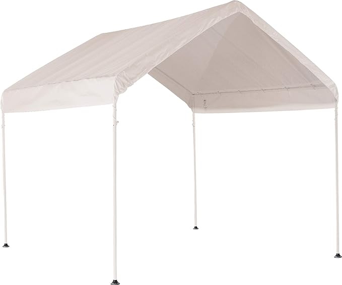 ShelterLogic 10' x 10' MaxAP Canopy Series Compact Outdoor Easy to Assemble Steel Metal Frame Canopy with 50+ UPF Sun Protection and Waterproof Cover