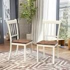 Costway KC53335WH Set of 2 Wood Dining Chair High Back Dining Room
