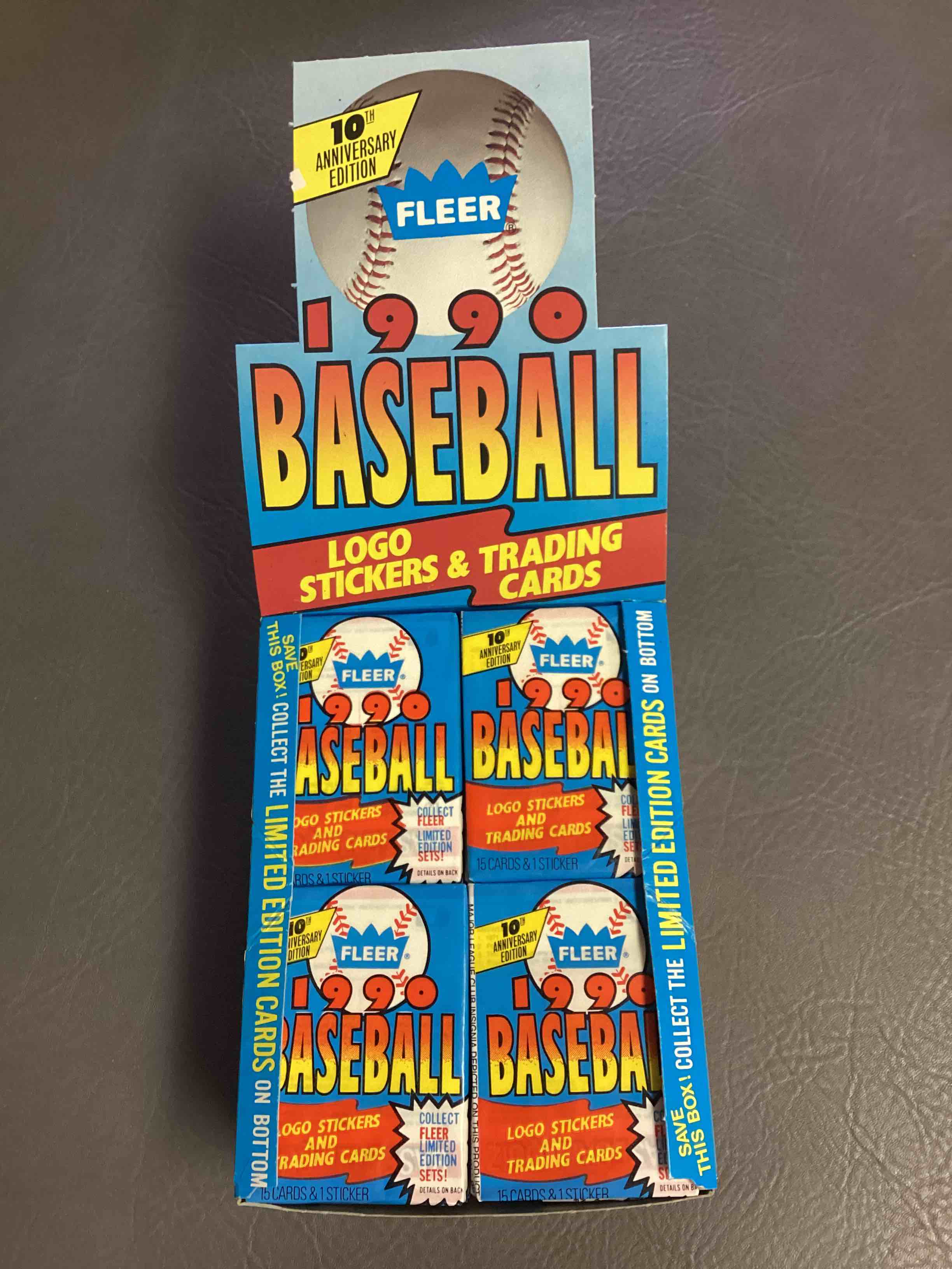 1990 Fleer Baseball Unopened Wax Pack, Direct From Original Sealed Case.  Search For Valuable Early Ken Griffey Jr. Cards & So Much More!