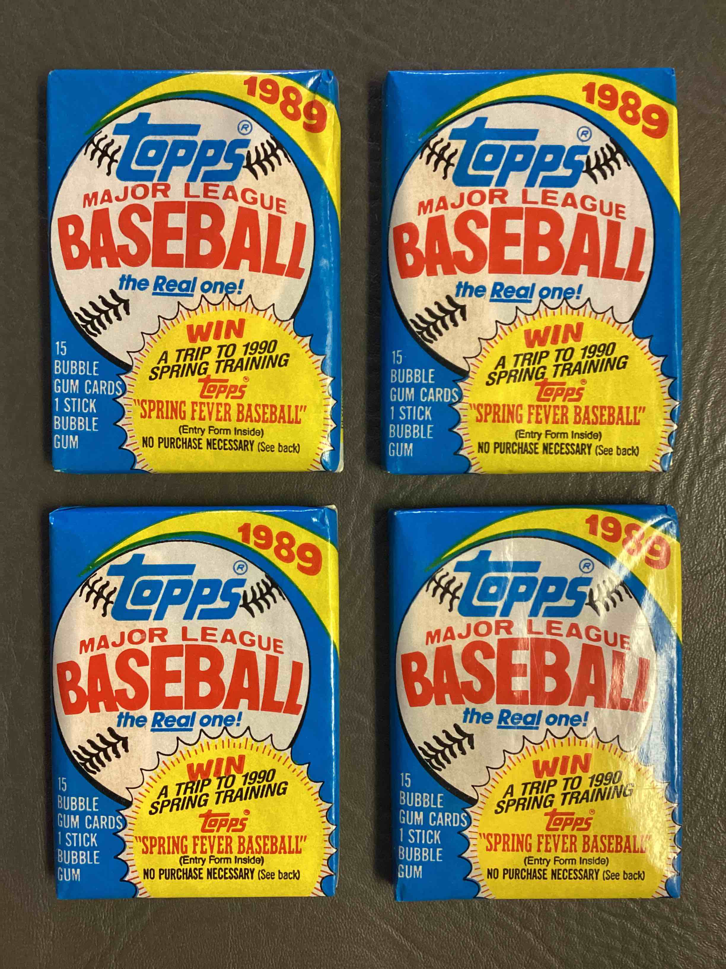 1989 Topps Baseball Unopened Wax Pack, Direct From Original Distro Case.  Search For Randy Johnson & Deion Sanders Rookies & So Much More!