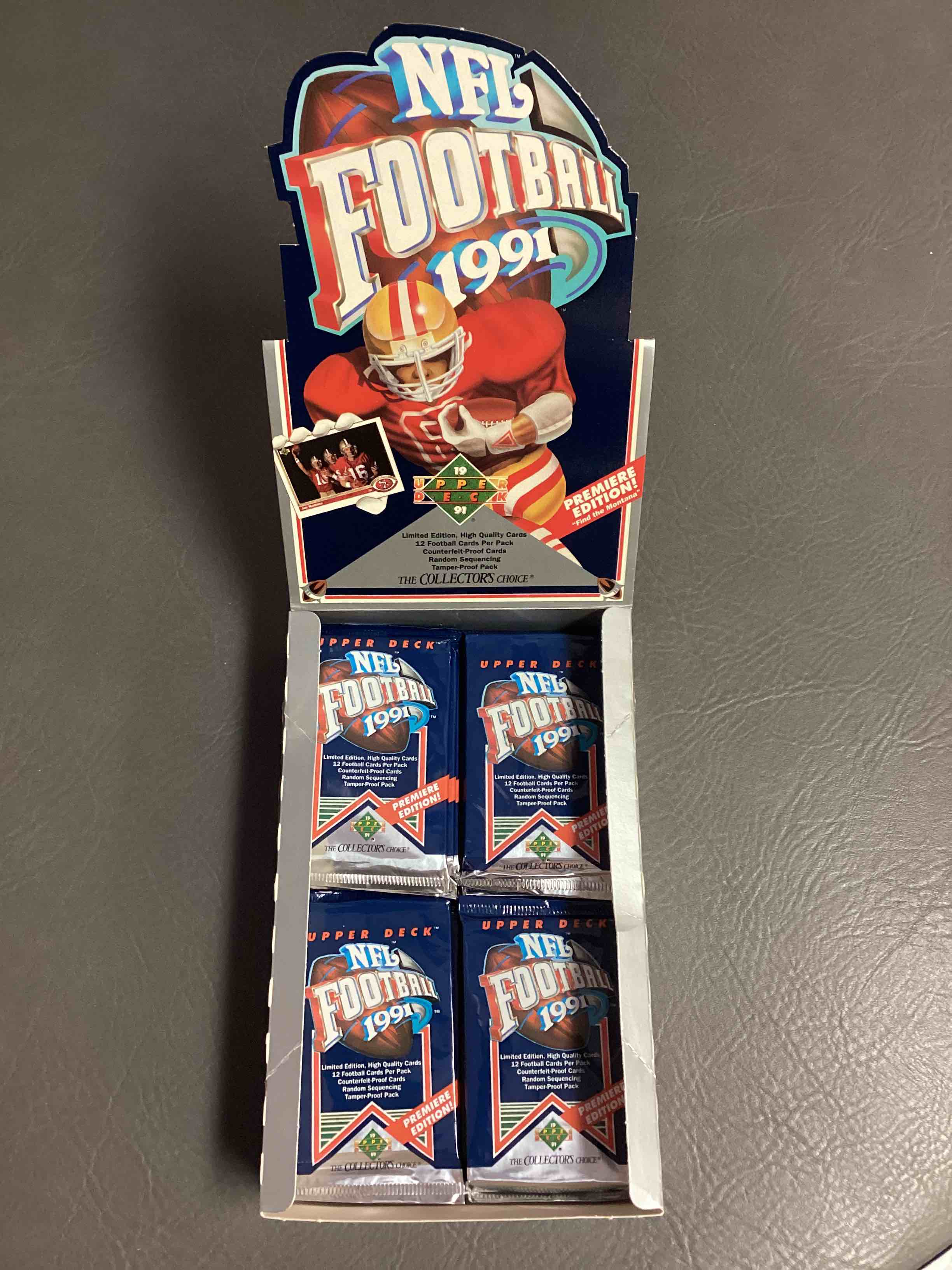 1991 Upper Deck Football Premier Edition Sealed Pack, Direct From Original Retail Case.  Search For Brett Favre Rookie, Early Jerry Rice & So Much More!  
