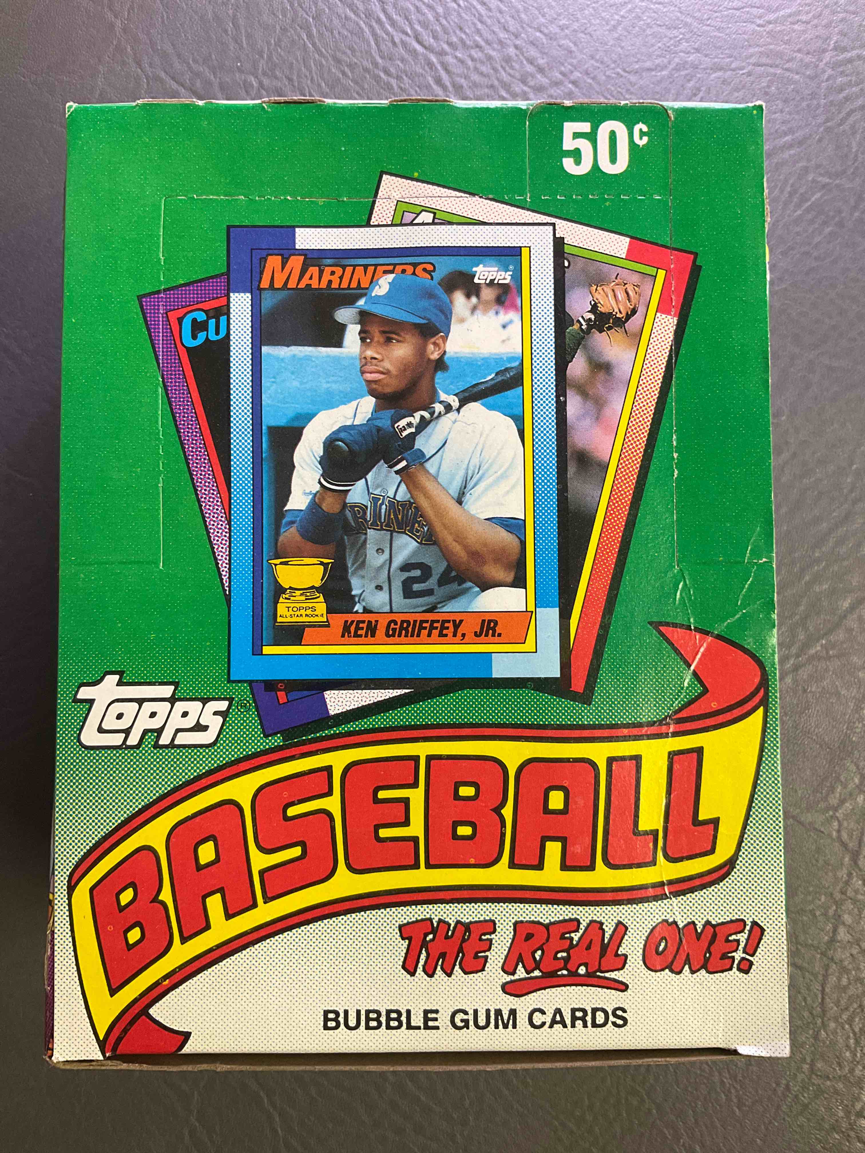 1990 Topps Baseball Unopened Wax Packs, Direct From Original Retail Case!  Look For Valuable “Big Hurt” Frank Thomas Rookie & Early Ken Griffey Jr. Cards!