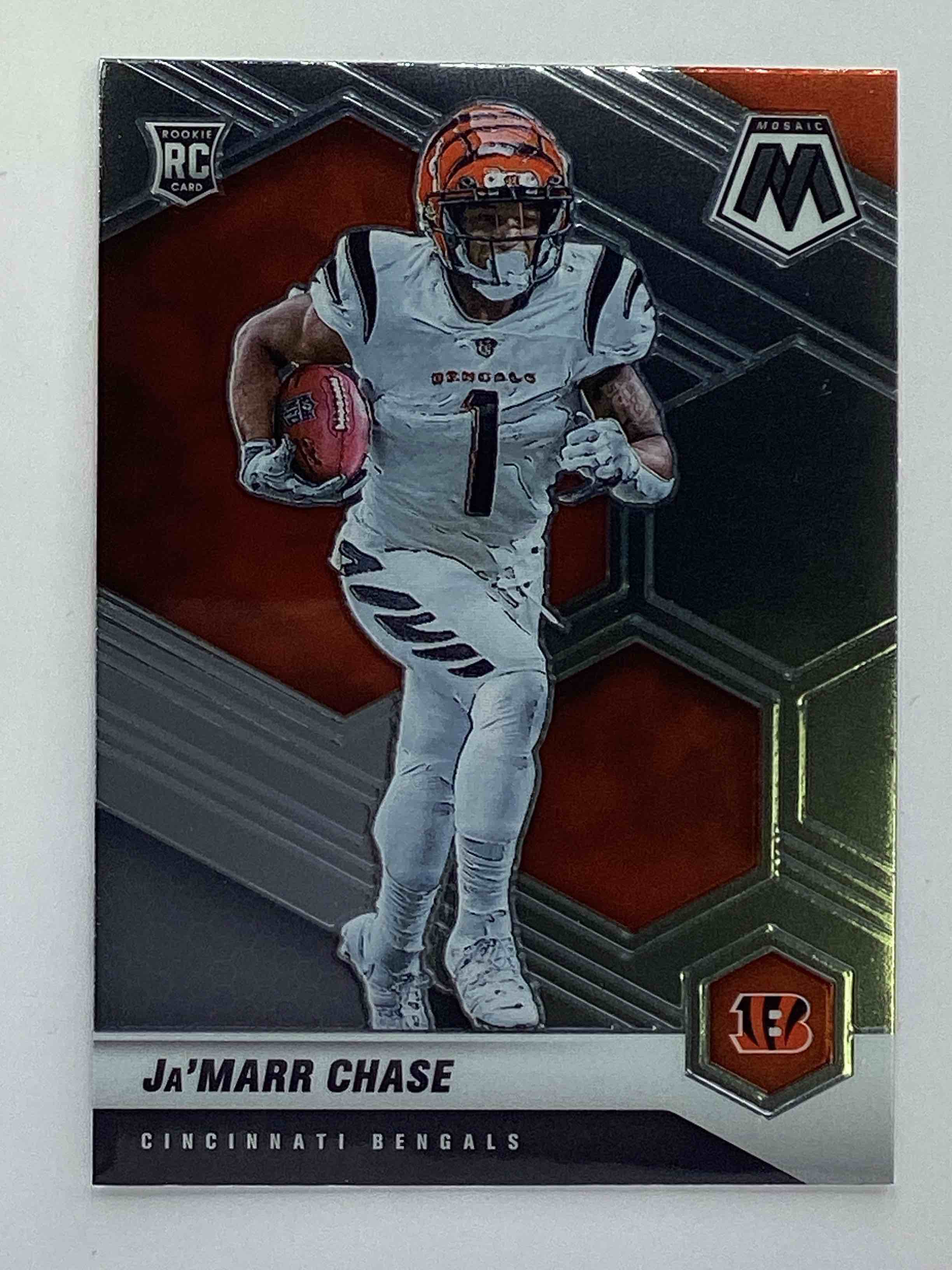 Ja’ Marr Chase Rookies!  Four Elite Chase Rookie Cards, 2021 Mosaics & Selects!  All Four Gorgeous, Rookies & Mint!  Hard To Collect!