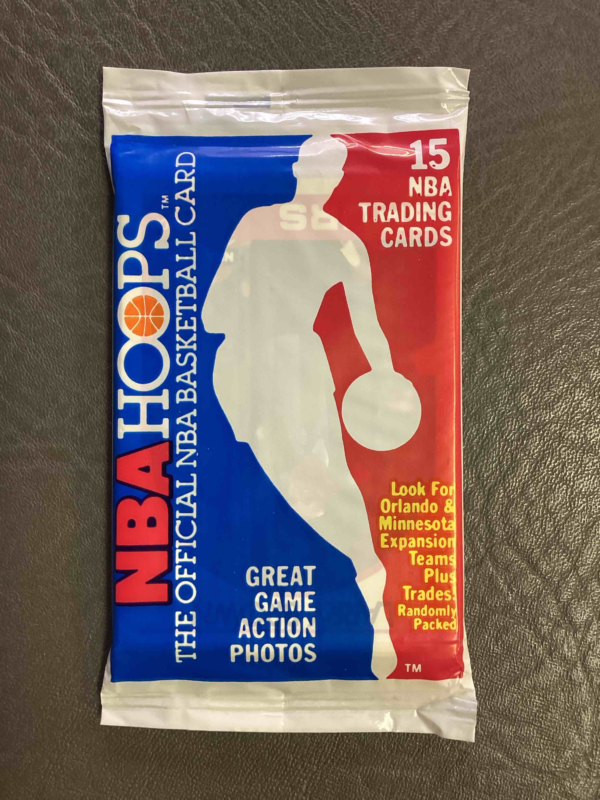 David Robinson Rookie?!  1989/90 NBA Hoops Sealed Card Pack, Direct From Original Sealed Retail Case!  A Great Year!  Search For One Of The Most Iconic Rookie Cards For Generations In David Robinson Rookie #138 (PSA 10 Value $300), Several Valuable Early Michael Jordon Cards & So Much More!