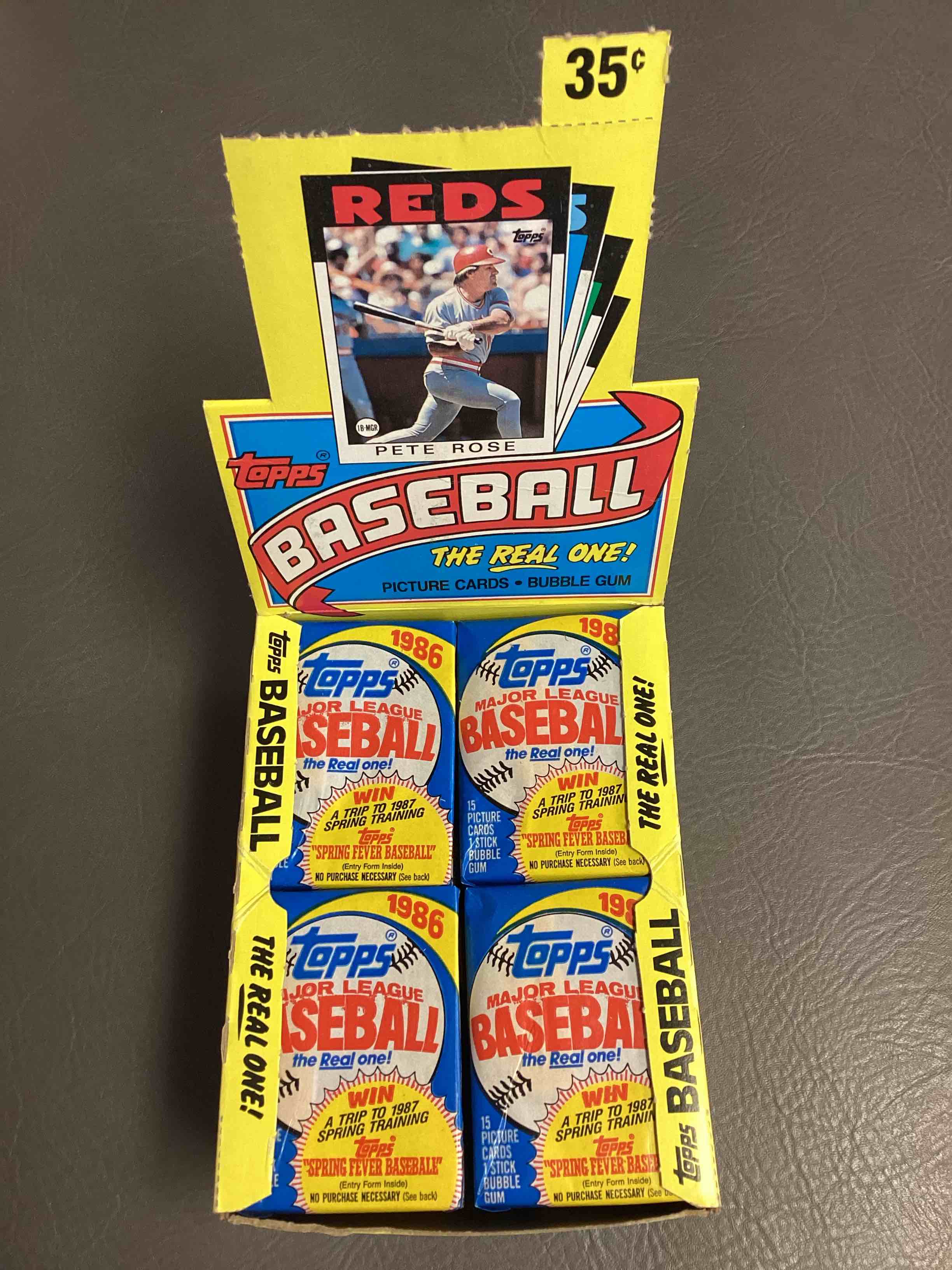 1986 Topps Baseball Unopened Wax Pack Direct From Original Retail Case!  Search For Pete Rose #1 & Nolan Ryan #100 (PSA 10 Value $1,000) & Other Valuable 80’s Stars!  Getting Harder & Harder To Find!