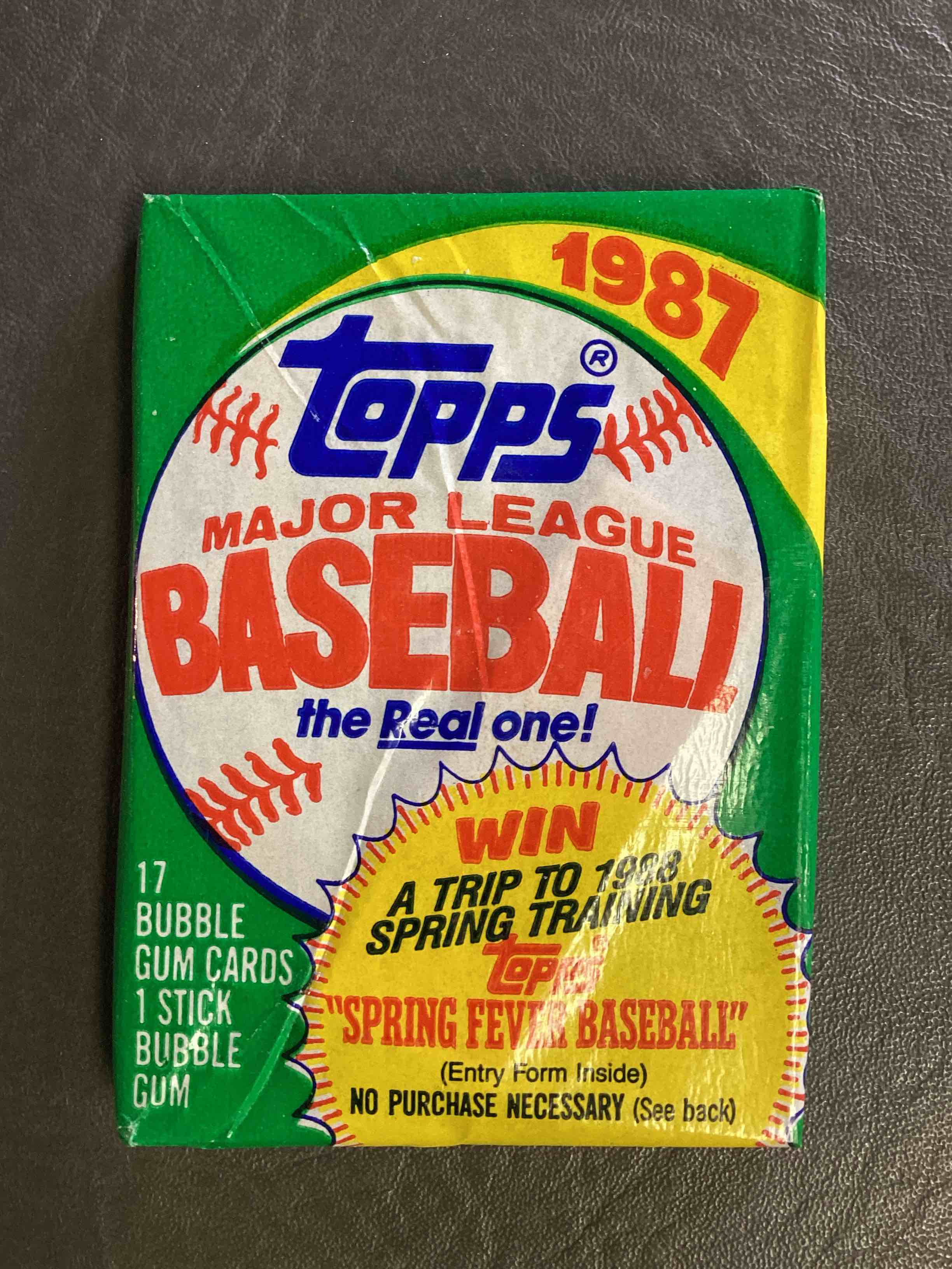 Loaded!  1987 Topps Baseball Unopened Wax Pack, Direct From Original Retail Case!  1987 Topps Baseball Is A Loaded Year With Rookie Cards From Barry Bonds (PSA 10 $300+) , Bo Jackson, Jose Canseco & More!  Excellent Condition!