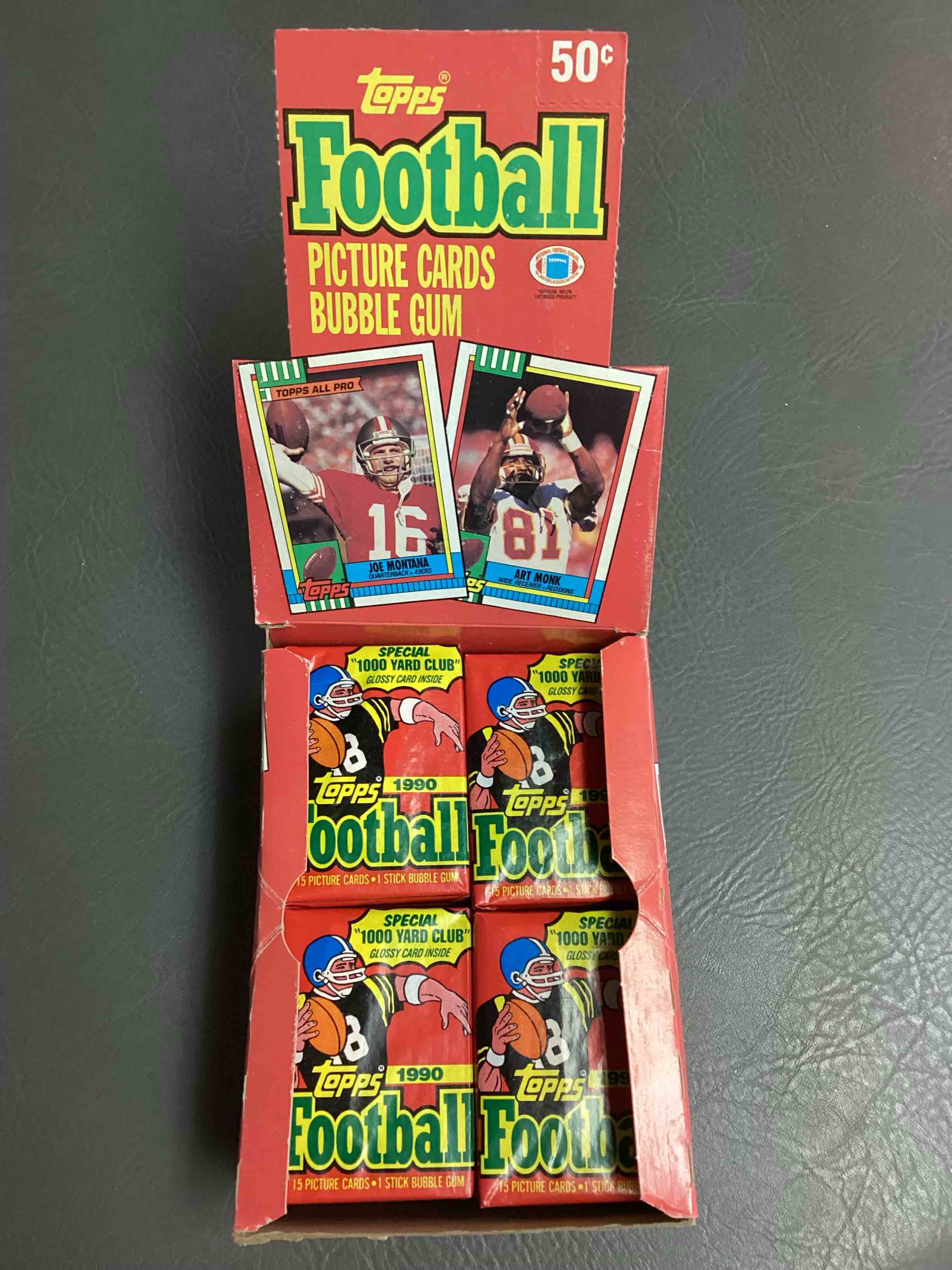 1990 Topps Football Unopened Wax Pack, Direct From Original Retail Box! Getting Hard To Find! Search For Early Barry Sanders & Jerry Rice & So Much More!