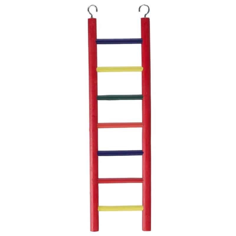 Home / Discount Pet Supplies Online | On Sale Pet Supply / Birds / Ladders Wood / Prevue Carpenter Creations Hardwood Bird Ladder Assorted Colors – 7 Rung 15in. Long