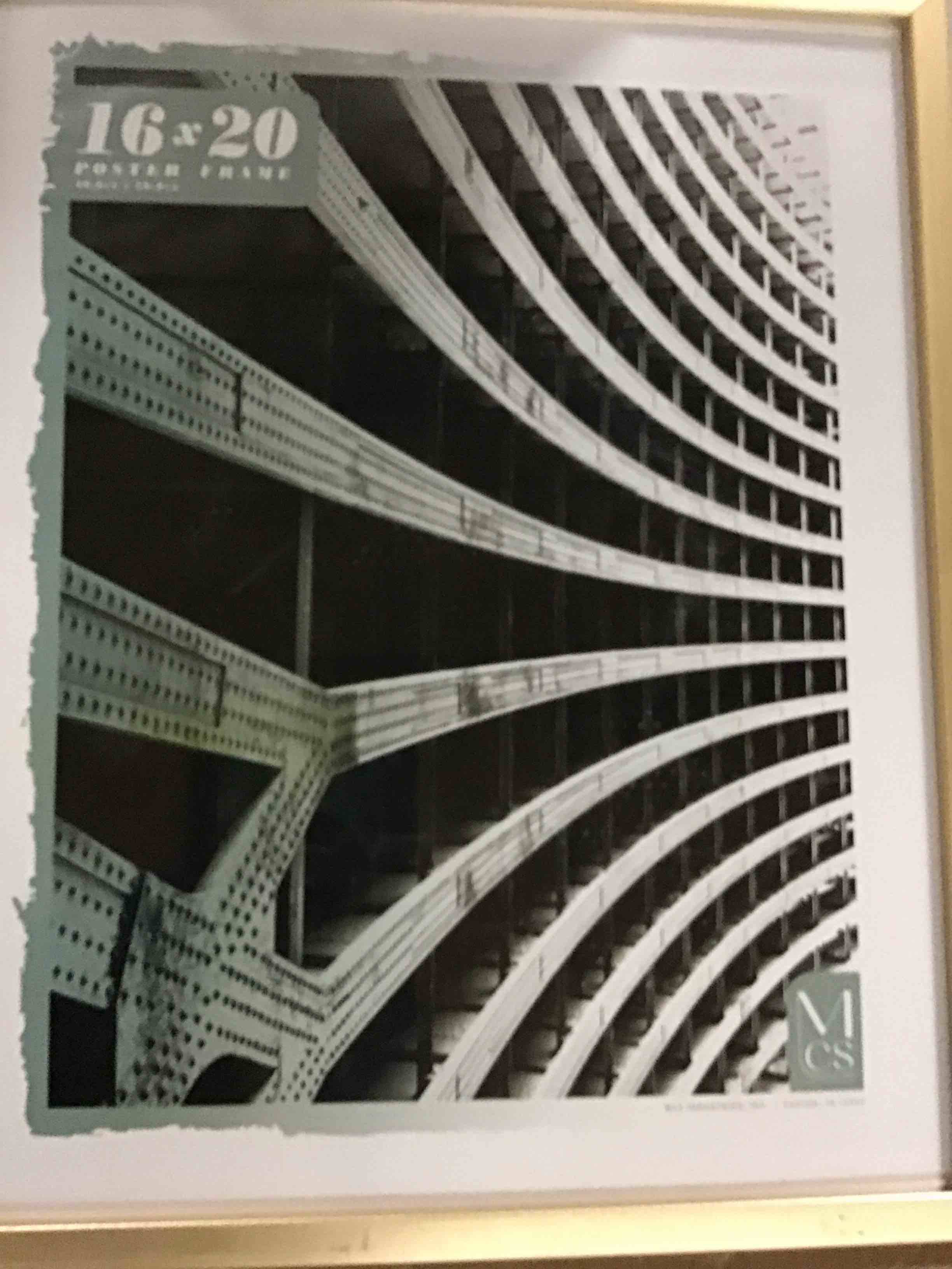 MCS Gallery Foundation Poster Frame, Picture Frame For Wall Art, Brass, 16 x 20 Inch, Single