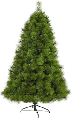 Nearly Natural 6ft. Green Scotch Pine Artificial Christmas Tree with 300 Clear LED Lights