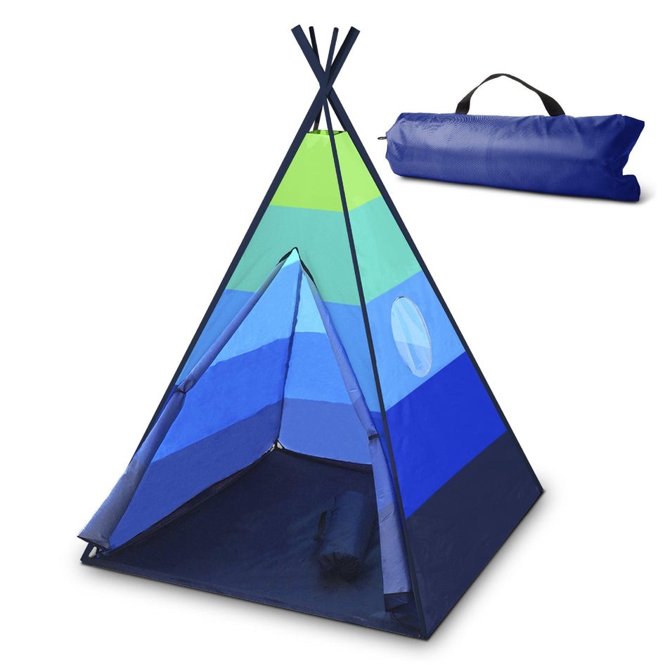 Teepee Tent for Kids | Tepee Play Tent Indoor and Outdoor Portable | Play Tent for Boy and Girls | Childrens Pop Up Tee Pee Playhouse Fort | Carry Case Included | Child Safety Test Lab CPSC Certified