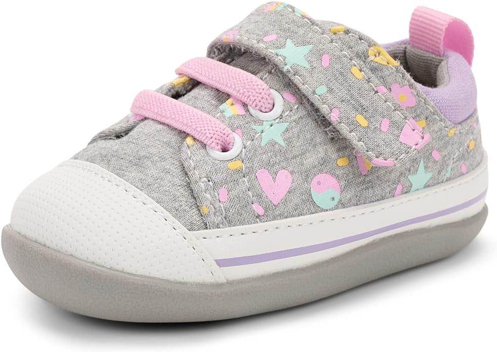 Primigi PPI 64471 - Scarpe Prima Infanzia Per Bambine, Super Leggere, Con Doppio Velcro E Decorazioni, Colore Rosa