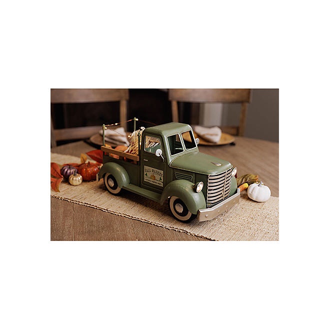 Member Mark Fall Market Pre-Lit Vintage Truck Olive Green 