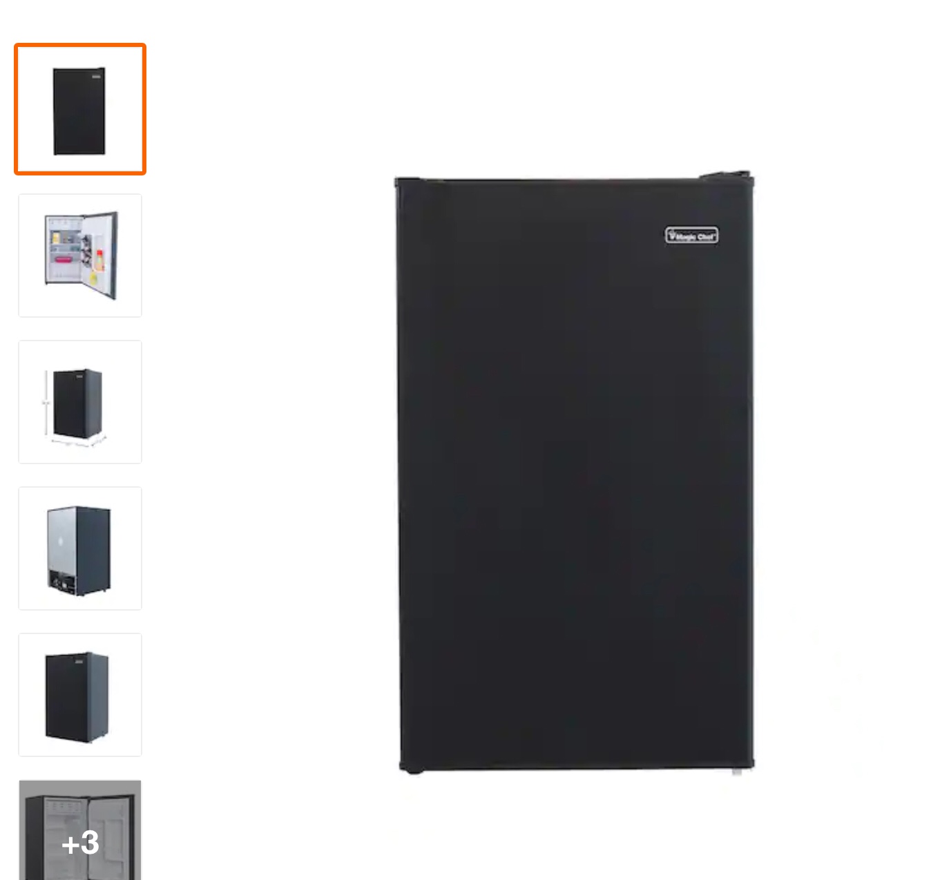 Magic Chef 3.3 cu. ft. Mini Fridge in Black