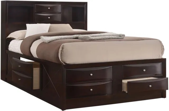 Crown Mark Bedroom Emily King Captains Bed Headboard/Footboard B4265-K-HBFB (INCOMPLETE SET, BOX 1 of 2 ONLY)